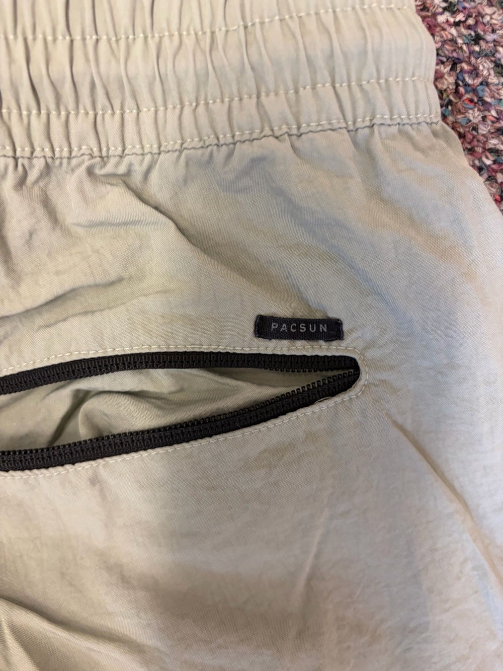 PacSun Beige Cargo Joggers with Black Accents - Picture 3 of 5